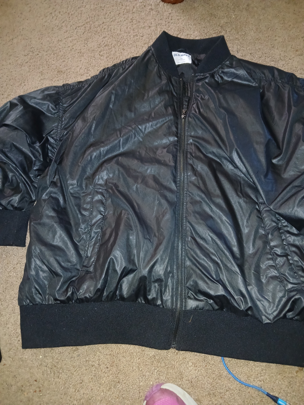 Old Navy Black Water-Resistant Jacket - 4X - Picture 4 of 5